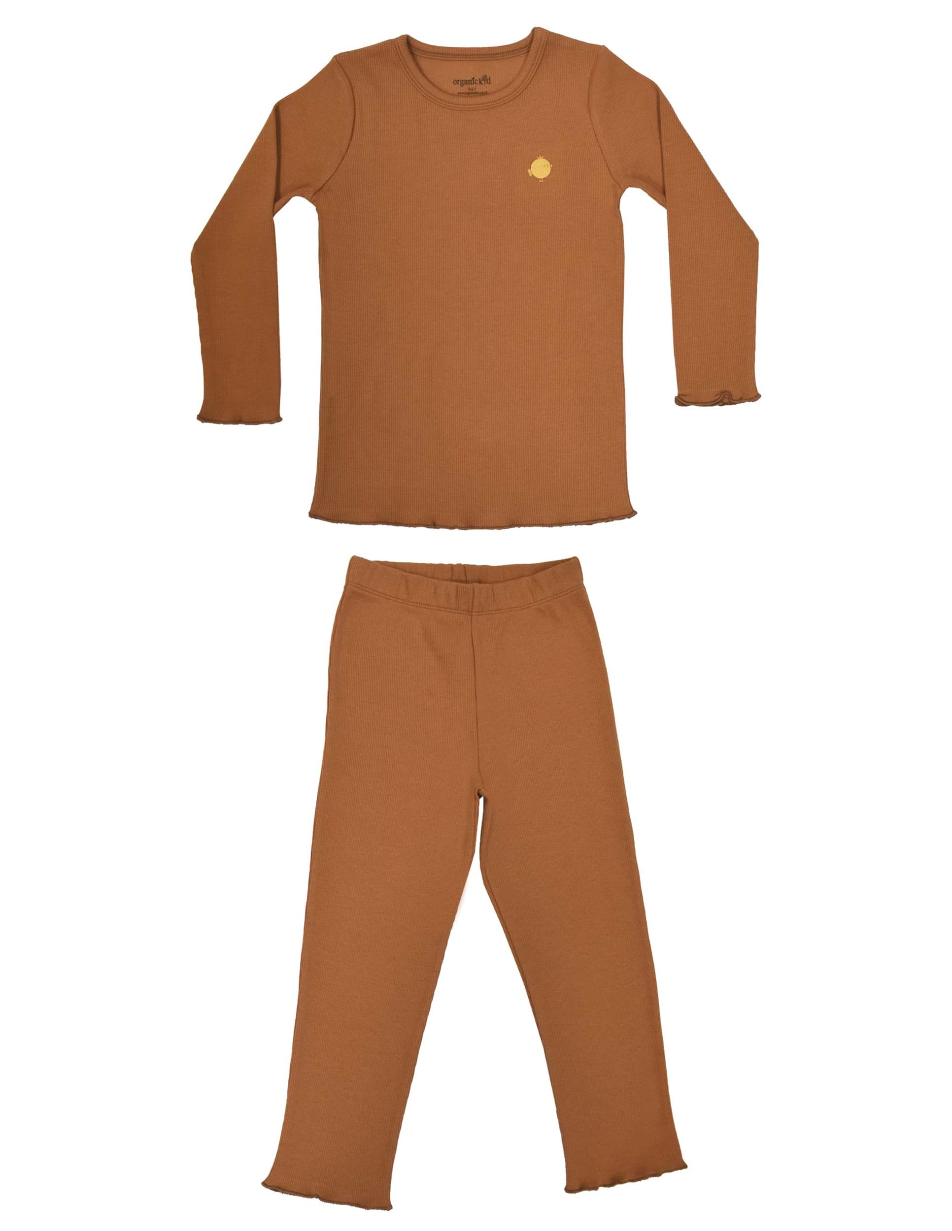 Cosy Kız Çocuk Kahverengi Pijama Takımı resmi